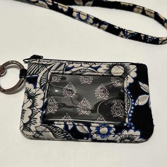 Vera Bradley Snow Lotus ID Zip Pouch and Lanyard - Picture 2 of 8